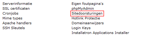 Sitedoorsturingen